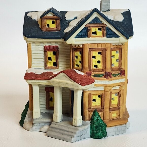 VINTAGE NOMA Dickensville Porcelain Lighted House BNIP W/ CORD Christmas Village - Picture 6 of 8